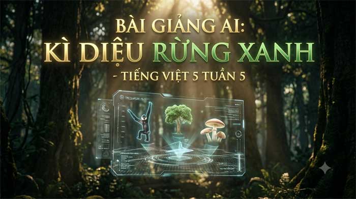 Bài giảng AI Kì diệu rừng xanh - Tiếng Việt 5 tuần 5: Giúp học sinh hứng thú và phát triển phẩm chất năng lực